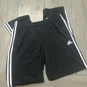 Adidas black tricot pants - large